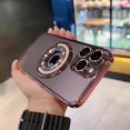 thumbnail image 6 of Compatible with iPhone 13 Pro Max Magnetic Clear Kickstand Case,Luxury Plating Transparent Bracket MagSafe Case with Full Camera Lens Protector for iPhone 13 Pro Max Women Girl Men-Elegant Pink, 6 of 9