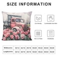 thumbnail image 6 of Nawypu Decorative Pillows Pink Tulips in Old Red Cab Pickup Truck Satin Cushion Covers Valentines Day Holiday Throw Pillow Covers Zippered for Sofa Car Couch Living Room Bedroom,2 Pcs White, 6 of 6