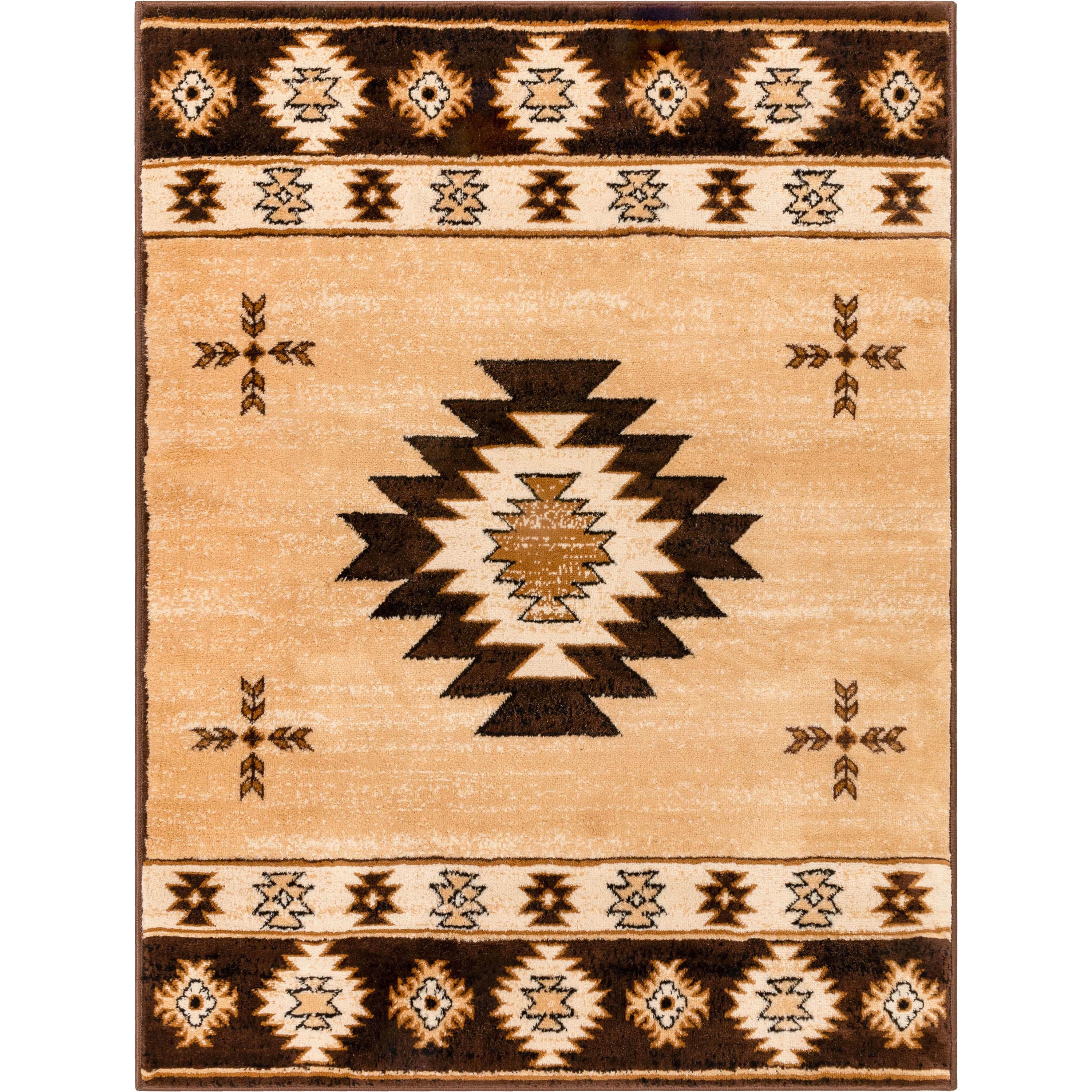 Well Woven Dulcet Rodrigo Moroccan Medallion Brown 3'11" x 5'3" Area Rug