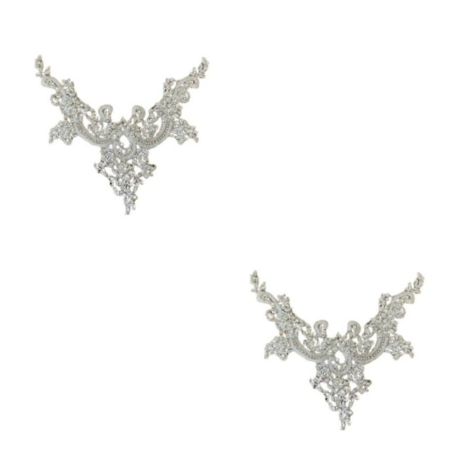 kurtrusly Beauté de Robe de Mariée avec Coudre sur Perles Garniture Patchs Faits avec Acrylique Large Application Polyvalent Vert Noirâtre 2Set