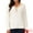 White, variant on Long Sleeve Lace V Neck Pullover Sweater Jumper Top L Blue