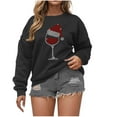 thumbnail image 6 of biudgviw Christmas Sweatshirt for Women Oversized Crew Neck Print Pullover Shirts Comfy Brushed Long Sleeve Tops Party Clothes, 6 of 7