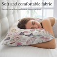 thumbnail image 5 of Vintage Pink Flowers Pillow Covers 16"x24", Spring Floral Butterfly Retro Art Soft Brushed Microfiber Breathable Throw Pillow Covers, Decorative Pillowcase with Zipper for Couch Sofa Bedroom, 5 of 9