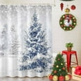 thumbnail image 5 of Christmas Tree Shower Curtains for Bathroom, Winter Snowflakes Blue Abstract Art Decoration Waterproof Fabric Shower Curtain for Bathroom Bathtub Decoration, Machine Washable, 36"x72", 5 of 9