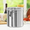 thumbnail image 5 of Oggi 130-Ounce Jumbo Stainless Steel Kitchen Airtight Canister with Clear Arylic Lid and Locking Clamp, 5 of 6