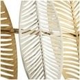 thumbnail image 6 of DecMode Gold Metal Metallic Leaf Wall Decor with Silver Accents, 6 of 12