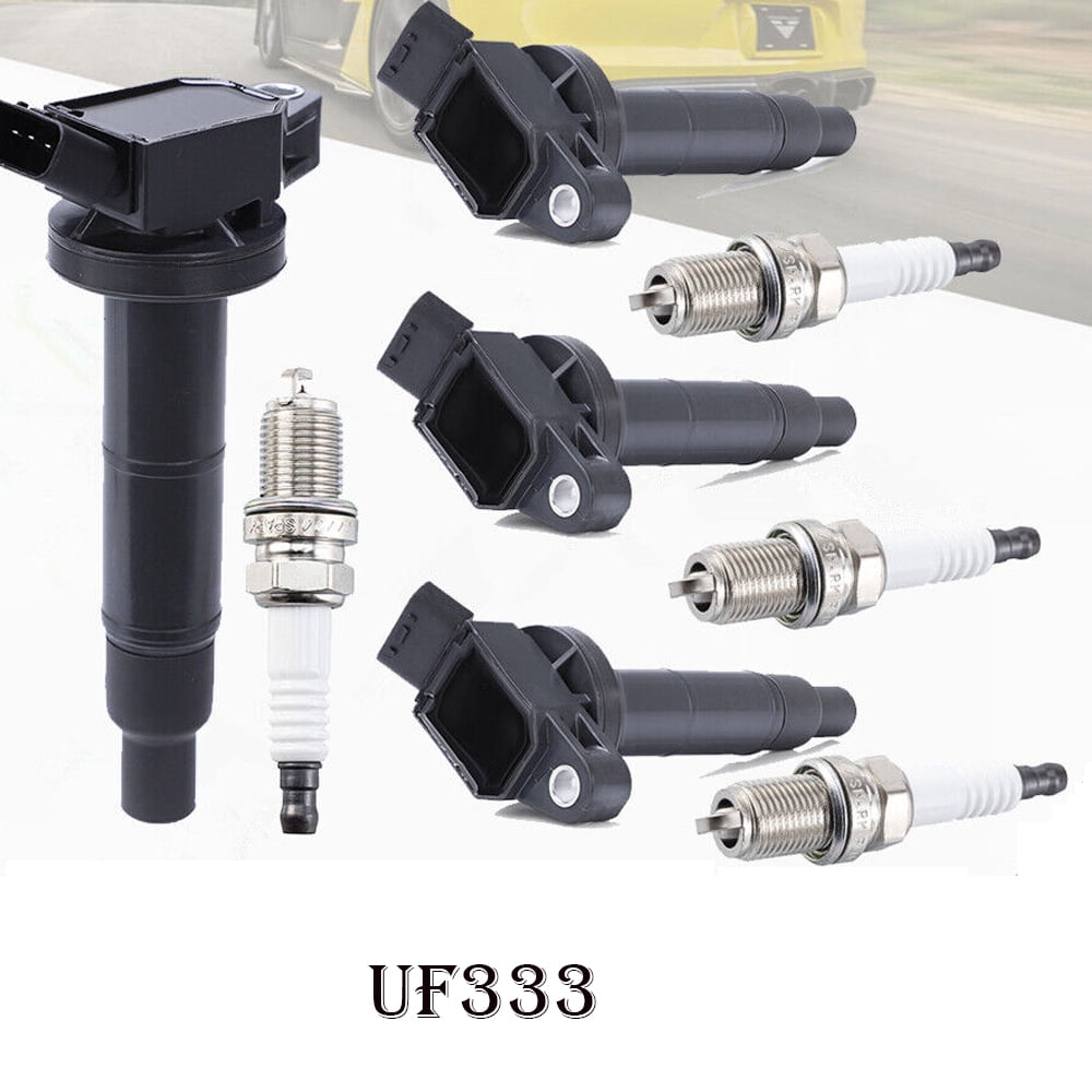 4 Pack UF333 Ignition Coil & Platinum Spark Plug for 20022011 Toyota