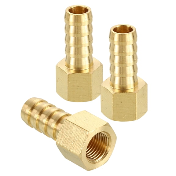 3pcs 3/8" To 1/8" NPT Female Brass Hose Barb Fitting Metals Splicer Mender for 3D Printing, Air Compressor, CNC Machine, Dies