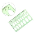 thumbnail image 5 of Uxcell 7.87'' Geometric Drawing Template Oval Style Measuring Ruler Plastic  Green 1pcs, 5 of 5