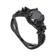 thumbnail image 2 of Sonducket Anillo de cobre de moda para mujer y niña, decoración personalizada, anillos de joyería, accesorio decorativo para boda, fiesta de compromiso Ropa, zapatos y accesorios Miscelánea Negro Sonducket AP014450-01, 2 of 6