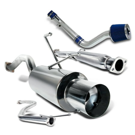 Blue Civic Air Intake System - Honda Civic EX/LX/DX 2/4DR Cold Air Intake+Catback Exhaust System Muffler