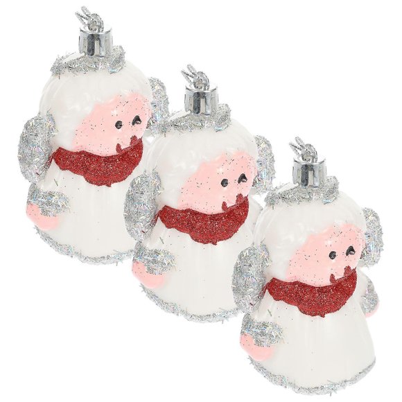 Christmas Hanging Decoration Angel Pendant For Christmas Tree Wall Door Decorations 9X6X5Cm Multi Color 3Pcs