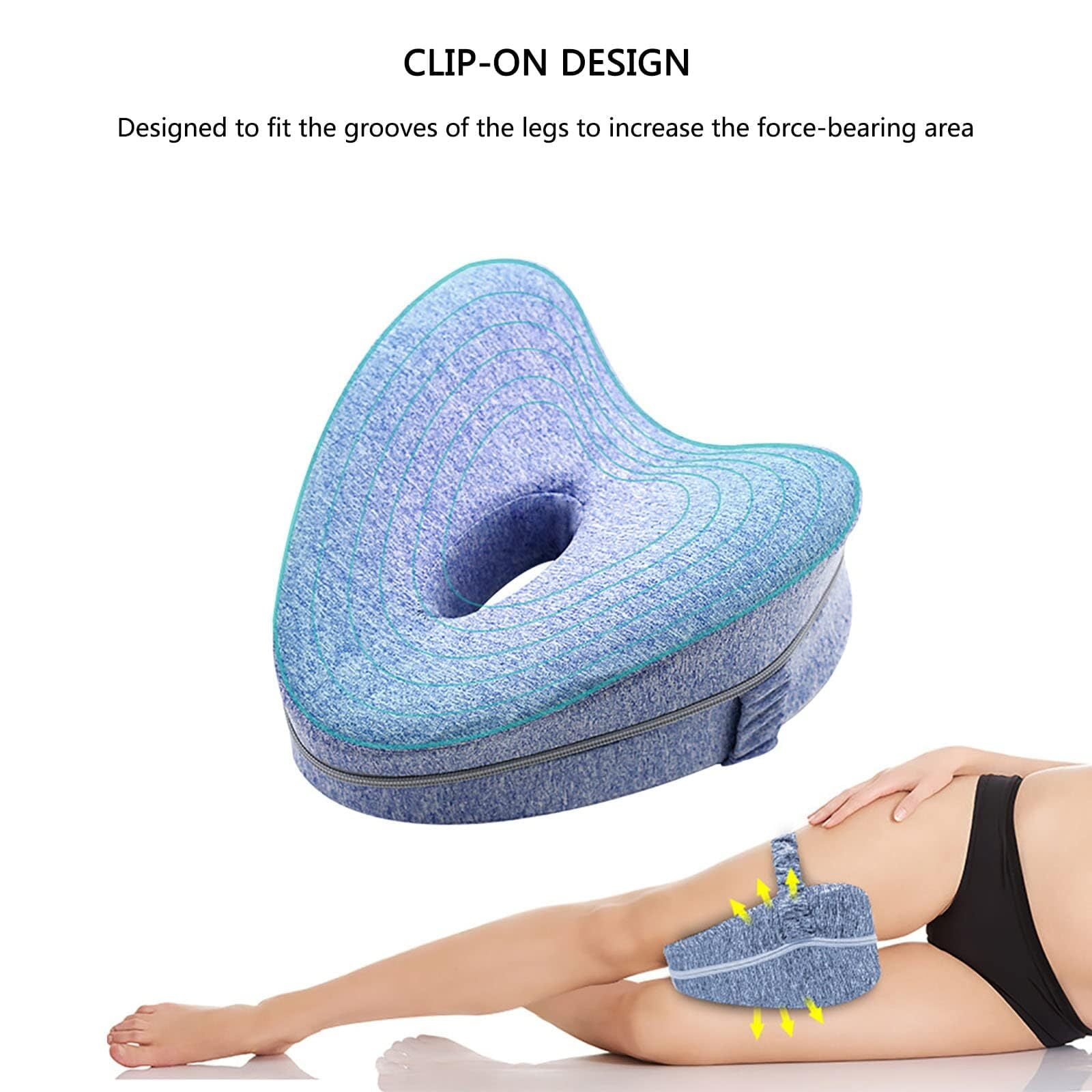 Smoothspine Alignment Pillow Relieve Hip Pain Sciatica Leg Alignment Pillow Smooth Spine Improved Leg Pillow for Sleeping Side Sleeper black