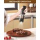thumbnail image 4 of Electric Salt and Pepper Grinder Set, Rechargeable Automatic Salt and Pepper Grinder Set, One Hand Operation with LED Light, Adjustable Coarseness, Refillable,Black, 4 of 5