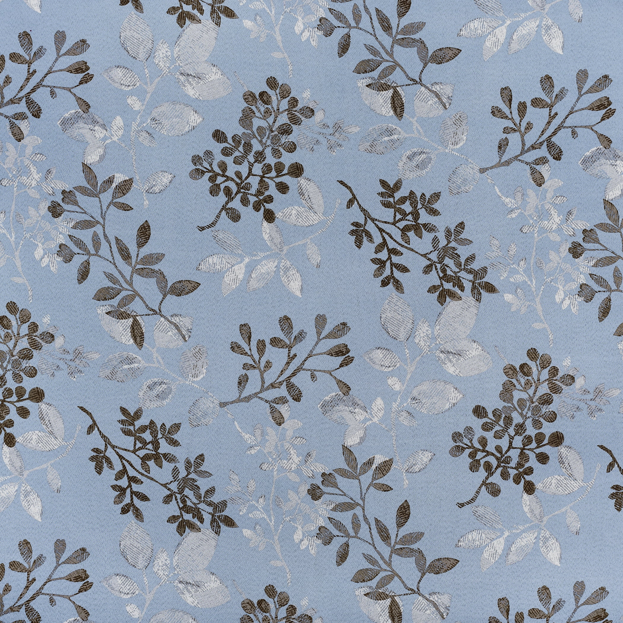 Mainstays Blackout Grommet Single Curtain Panel, 1 Panel, Blue Botanical, 40"W x 95"L