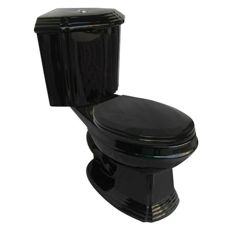 - Black Ceramic Elongated Space Saving Corner Toilet | Renovator's Supply