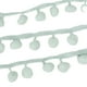 thumbnail image 1 of Wosthever Adorno decorativo fácil de usar para diversas manualidades Cinta con flecos de bolas con adornos de pompones de 5 yardas Encaje de Decoración del hogar Verde claro, 1 of 6