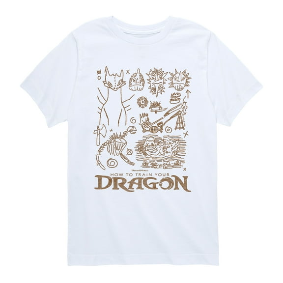 How To Train Your Dragon - Dragon Doodles - Toddler And Youth Short Sleeve Tee