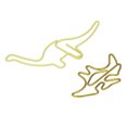 thumbnail image 2 of 100pcs en Forme de Trombones Pterosauria Jaune Dinosaure Forme Métal Portable Bureau Clips pour la Classification des Fichiers, 2 of 14