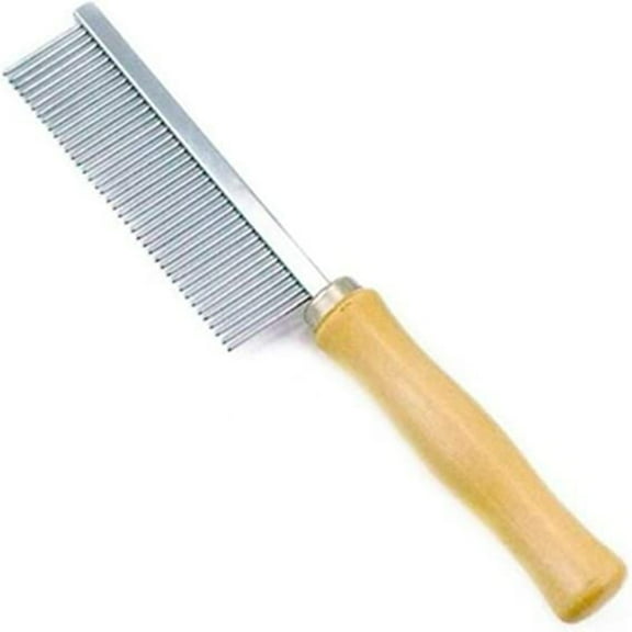 PEACNNG PET Grooming Comb Metal Double And Single Row Wooden Handle For Dogs Cats, Cat Comb Smooth Hair.