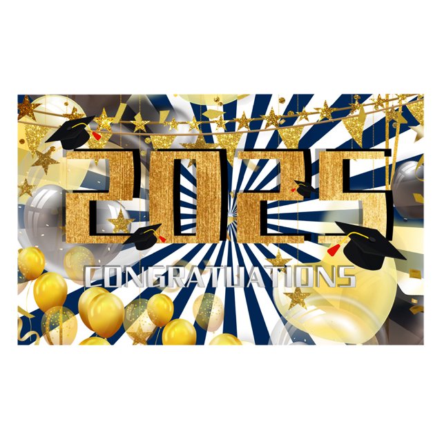 Fesfesfes Graduation Decorations 2025, Class of 2025 decorations include Congrats Grad Banner Backdrop, 2025 graduation balloons,Grad 2025 Porch Banner for Graduation Party Supplies Multicolor