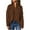 Brown, variant on Lovskoo Half Zip Up Sweaters for Women Trendy Color Long Sleeve Pullove Shirt Sweater Tops Navy