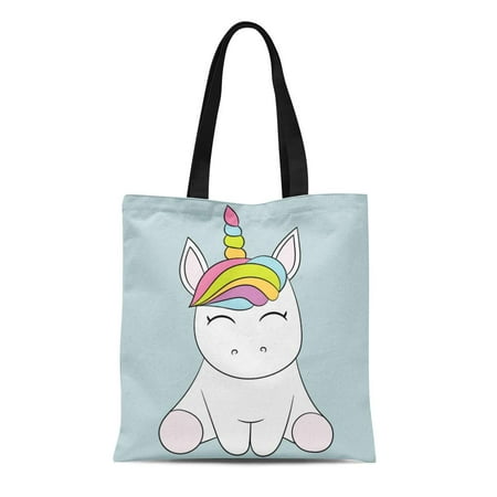LADDKE Canvas Tote Bag Dream Children Unicorn Best Choice Party Packs Craft Digital Reusable Shoulder Grocery Shopping Bags