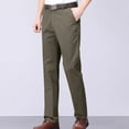thumbnail image 2 of Ynynloco Men's Pleated Straight-Fit Chino Pants with Expandable Waistband, Casual Pants, Non-Iron Fabric, 2 of 7