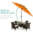 thumbnail image 4 of Best Choice Products 10ft 3-Tier Solar Patio Umbrella w/ 24 LED Lights, Tilt Adjustment, Easy Crank- Orange, 4 of 7