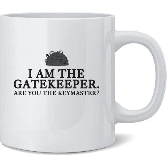 I Am The Gatekeeper are You The Keymaster Ceramic Coffee Mug Tea Cup Fun Novelty Gift 12 oz