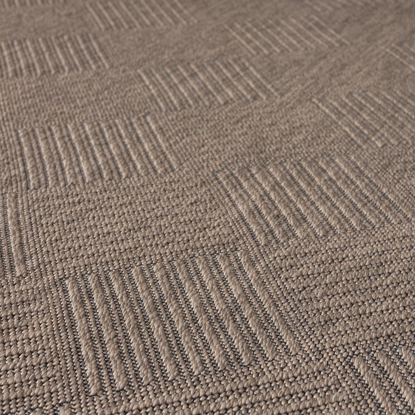 Luxe Weavers Geometric Non-Slip Brown 8x10 Washable Area Rug, Modern Carpet