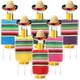 thumbnail image 1 of wonima44 Panitay 6 Sets Tiny Sombrero Hats Mini Serapes for Bottles Beer Poncho Cover Sombrero Bottles Topper for Mexican Fiesta Party Decor, 1 of 1