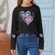 thumbnail image 1 of TaTaai Unisex Printed Round Neck Pullover, Valentine's Day Gift Spring Summer Long Sleeved Base Shirt Gift, 1 of 6
