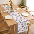 thumbnail image 3 of Table Runner 60 Inches Long for Kitchen Dining, Watercolor Flowers Dresser Scarf Farmhouse, Dining Table Decorations for Wedding/Parties, Spring Floral Plants Country 13 x 60 In, 3 of 8