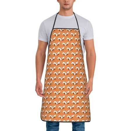 

Tideii Sleepy Foxes for Tie-up Apron Unisex Waterproof and Stain-Resistant Bib Apron for Kitchen Garden Painting