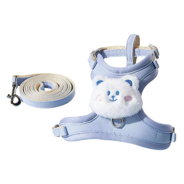 Chest Strap for Cats Adjustable Harness and Leash Set for Escape-Proof Walking Training and Indoor Outdoor Use