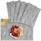 thumbnail image 1 of Manteles individuales, resistentes al calor, antideslizantes, lavables, de PVC, tejidos, juego de 6 (gris), 1 of 5