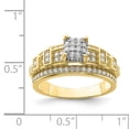 thumbnail image 3 of Primal Gold 10 Karat Yellow Gold Cubic Zirconia Micropave Ring, 3 of 7