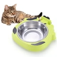 thumbnail image 1 of Bol pour Animaux en Acier Inoxydable, Bol d'Alimentation Détachable pour Chiot, Bol d'Eau pour Chat avec Base, 1 of 10
