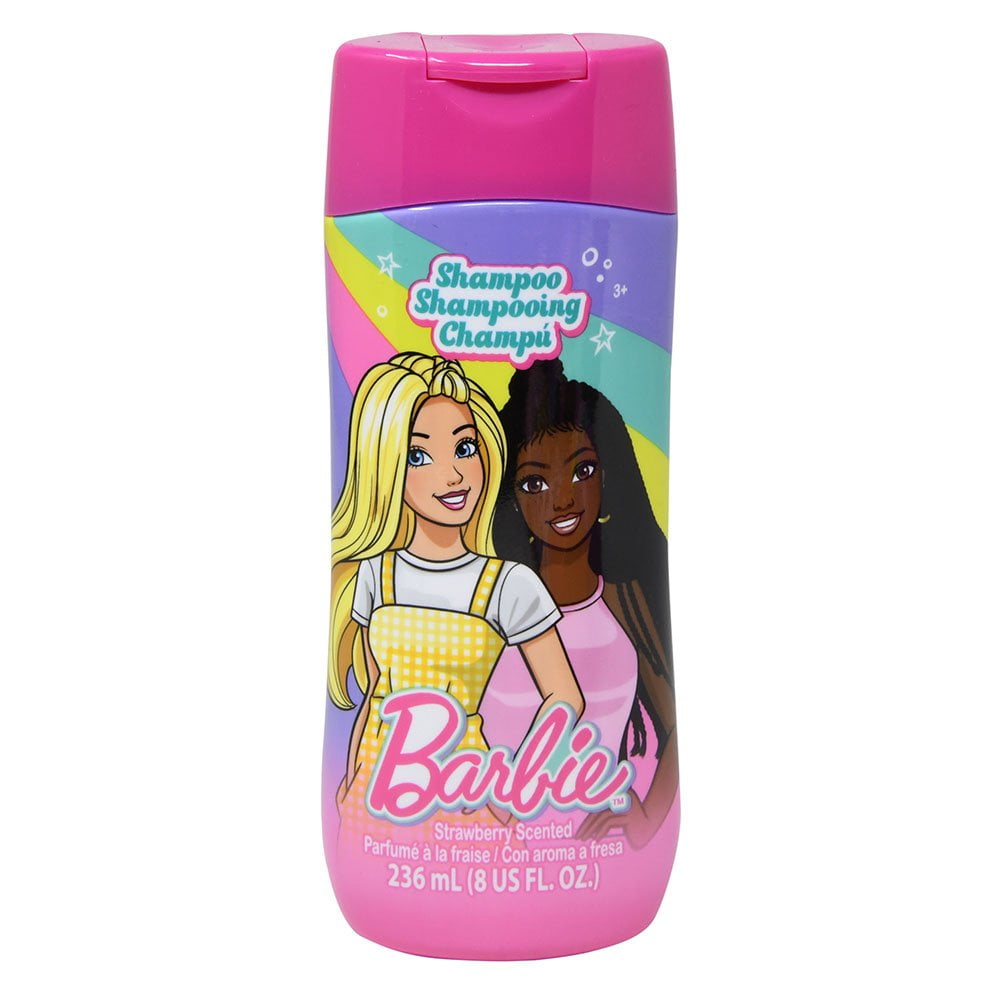 Barbie Shampoo 8 oz Bottle, Bubble Bath & Body Wash Set ,Non Toxic Paraben