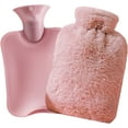 thumbnail image 1 of Bolsa de agua caliente de gran capacidad con cómoda funda de felpa, bolsa de agua caliente, alivia el dolor de cuello y hombros, 2 l, 1 of 5