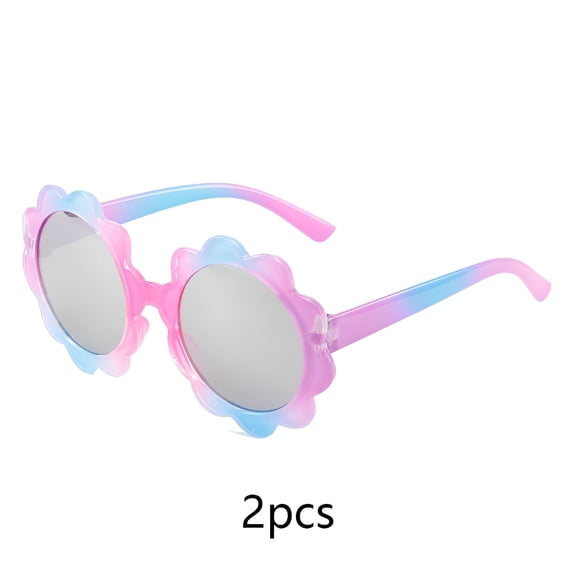GJX 2026 New 2Pcs Baby Sunglasses,Cute Princess Cartoon Design Toddler Sunglasses Age 2-4,Uv400 Sun Protection Infant Sunglasses,Style1