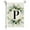 P, variant on Qonioi Ins Style Garden Flag, 26 Letters Green Printing Flax Hanging Flag, Double Sided Weather Resistant Decorative Flag for Courtyard Gate Porch Lawn