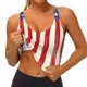 thumbnail image 3 of Fotbe America Flags2 Sujetador Deportivo Largo sin Aros para Mujer con Almohadillas y Soporte Medio, Transpirable y Absorbente, Camiseta Tipo Chaleco o Tank Top-Small, 3 of 8