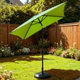 thumbnail image 3 of Kool 6.5 ft Square Outdoor Patio Market Umbrella with Push Button Tilt and Crank Handle, Green, 3 of 11