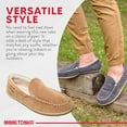 thumbnail image 2 of Minnetonka Men's Tilden Moccasin Suede Indoor and Outdoor Slippers, Cinnamon, 13 W, 2 of 5