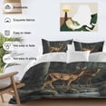 thumbnail image 3 of Forest Deer Bedding Duvet Cover Set Full Size 4 Pieces Animals River Soft Twill Plush Quilt Cover, Include 1 Duvet Cover 1 Flat Sheet And 2 Pillow, 3 of 7
