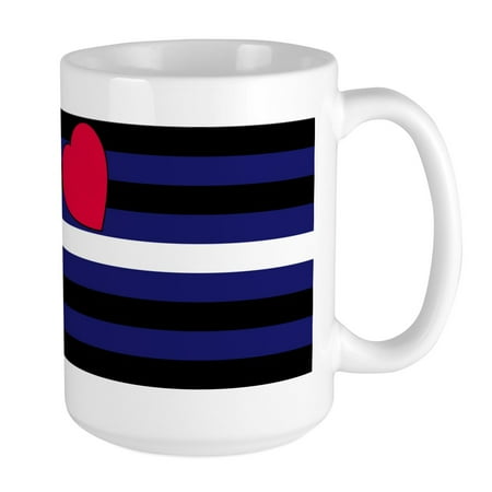 

CafePress - Leather Pride Flag Large Mug (Right Handed) - 15 oz Ceramic Large Mug