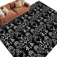 thumbnail image 2 of Area Rug for Living Room, Black Spring Floral Non-Slip Indoor Large Carpet for Bedroom/Dining Room, Modern Abstract Art Farmhouse Washable Low-Profile Rectangle Floor Runner Rugs - 5 x 7 Ft, 2 of 7