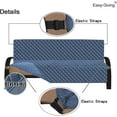 thumbnail image 3 of Easy-Going Futon Reversible Sofa Slipcover Water Resistant Couch Cover(Futon, Dark Blue/Light Blue), 3 of 8